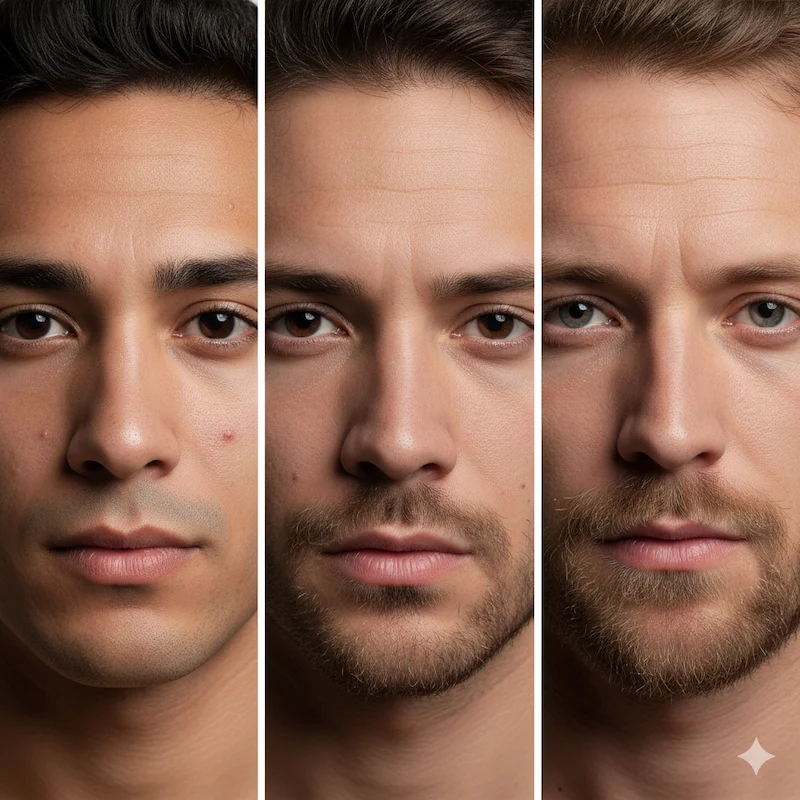 types de peau homme diagnostic masque adapté